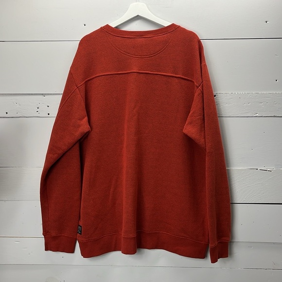 COLUMBIA Red Orange Knit Long Sleeve Shirt Sweatshirt Size XXL - Picture 6 of 6